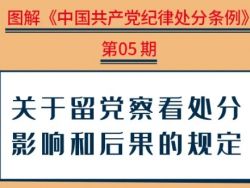 【党纪学习教育】关于留党察看处分影响和后果的规定