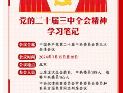 党的二十届三中全会精神学习笔记